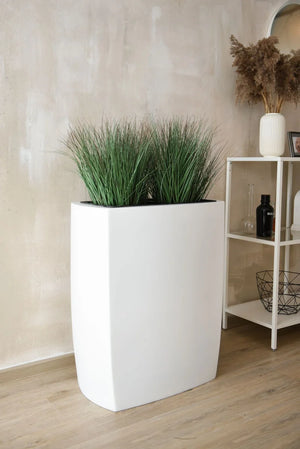 Vaso para plantas - Kourtney | 57x34x75 cm, branco