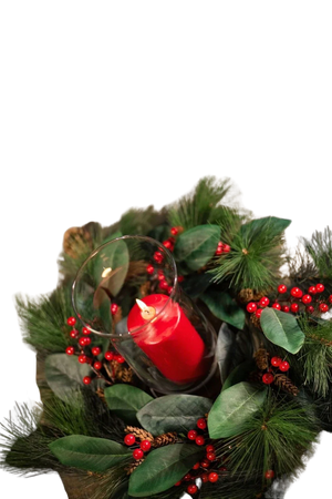 Künstlicher Weihnachtskranz - Flora | 50 cm