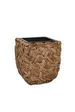 Pflanzkübel - Amar, 25x25x30cm, von aplanta, in Natur, für drinnen