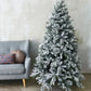 Künstlicher Weihnachtsbaum mit Schnee - Elsa, 210 cm, Kunstbaum von aplanta, in Grün weiß, für drinnen