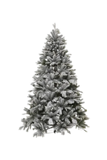 Künstlicher Weihnachtsbaum mit Schnee - Elsa, 300 cm, Kunstbaum von aplanta, in Grün weiß, für drinnen