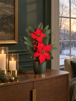 Künstlicher Poinsettia Zweig - Wasar | 49 cm