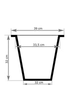 Pflanzkübel - Enisa | 40x40x100 cm, Anthrazit