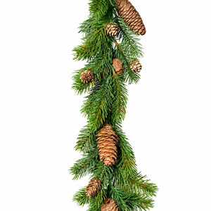 Künstliche Tannengirlande mit Zapfen – Alvin | 160 cm