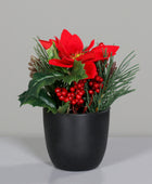 Künstliches Poinsettia-Weihnachtsarrangement - Billy | 20 cm