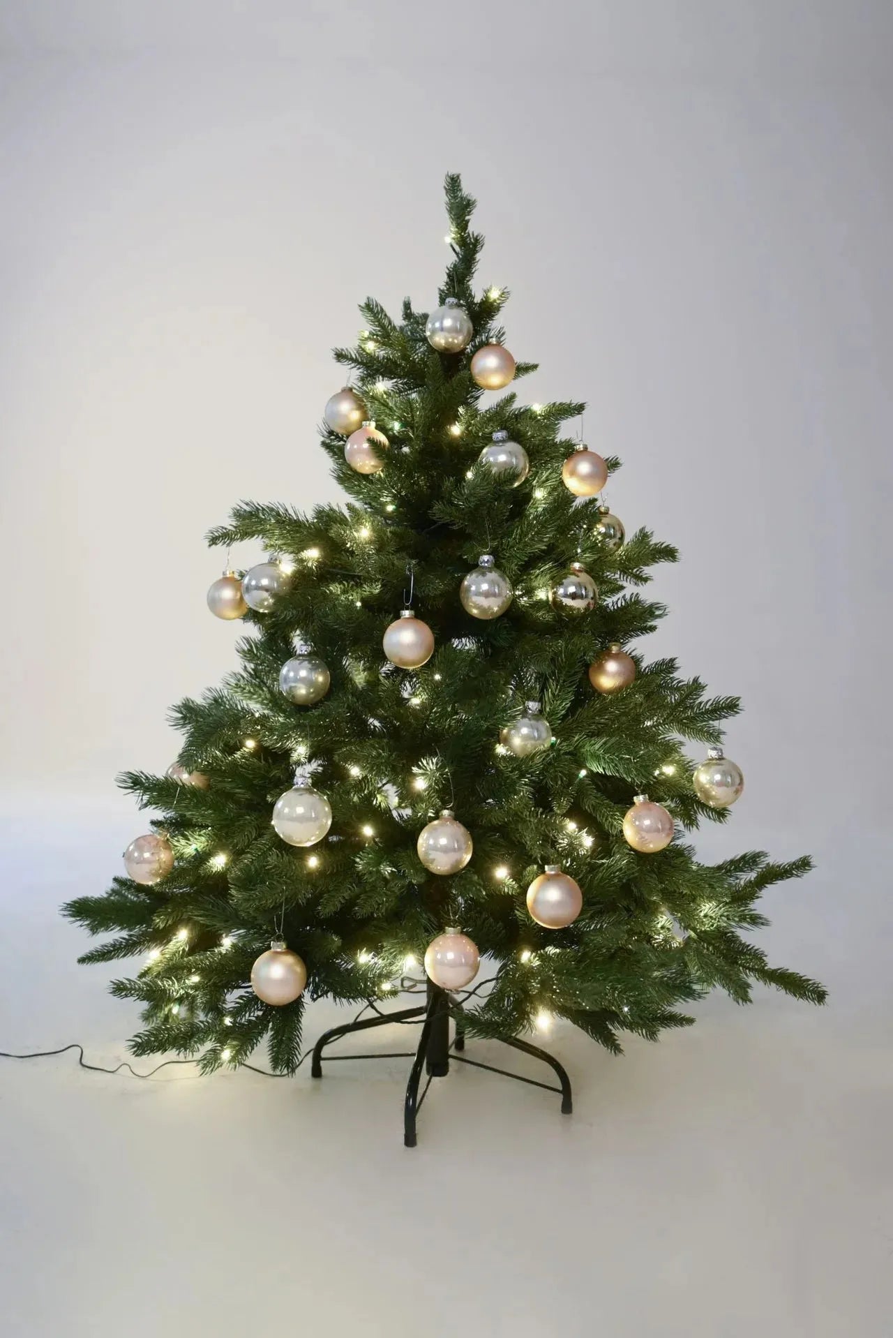 Künstlicher Weihnachtsbaum - David | 120 cm, mit LED-Leuchten