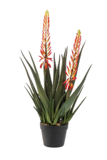 Künstliche Aloe - Paulina, 80 cm, Kunstpflanze von aplanta, im schwarzen Topf, in Natur, für drinnen
