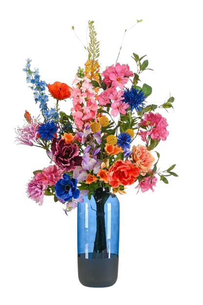 Künstlicher XL Blumenstrauß - Arijalda, 105 cm, Kunstblume von aplanta, handgebunden, in Pink, für drinnen