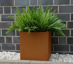 Vaso para plantas - Erapura | 50x50x50 cm, castanho