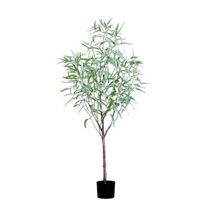 Künstlicher Eukalyptus - Manfred, 165 cm, Kunstbaum von aplanta, in Grün, für drinnen
