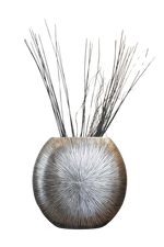 Bodenvase - Hailey, Pflanzkübel von aplanta, Schwarz, in Silber
