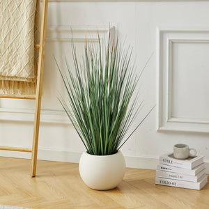 Künstliches Gras - Odalinde, 90 cm, Kunstpflanze von aplanta, in Grün, für drinnen