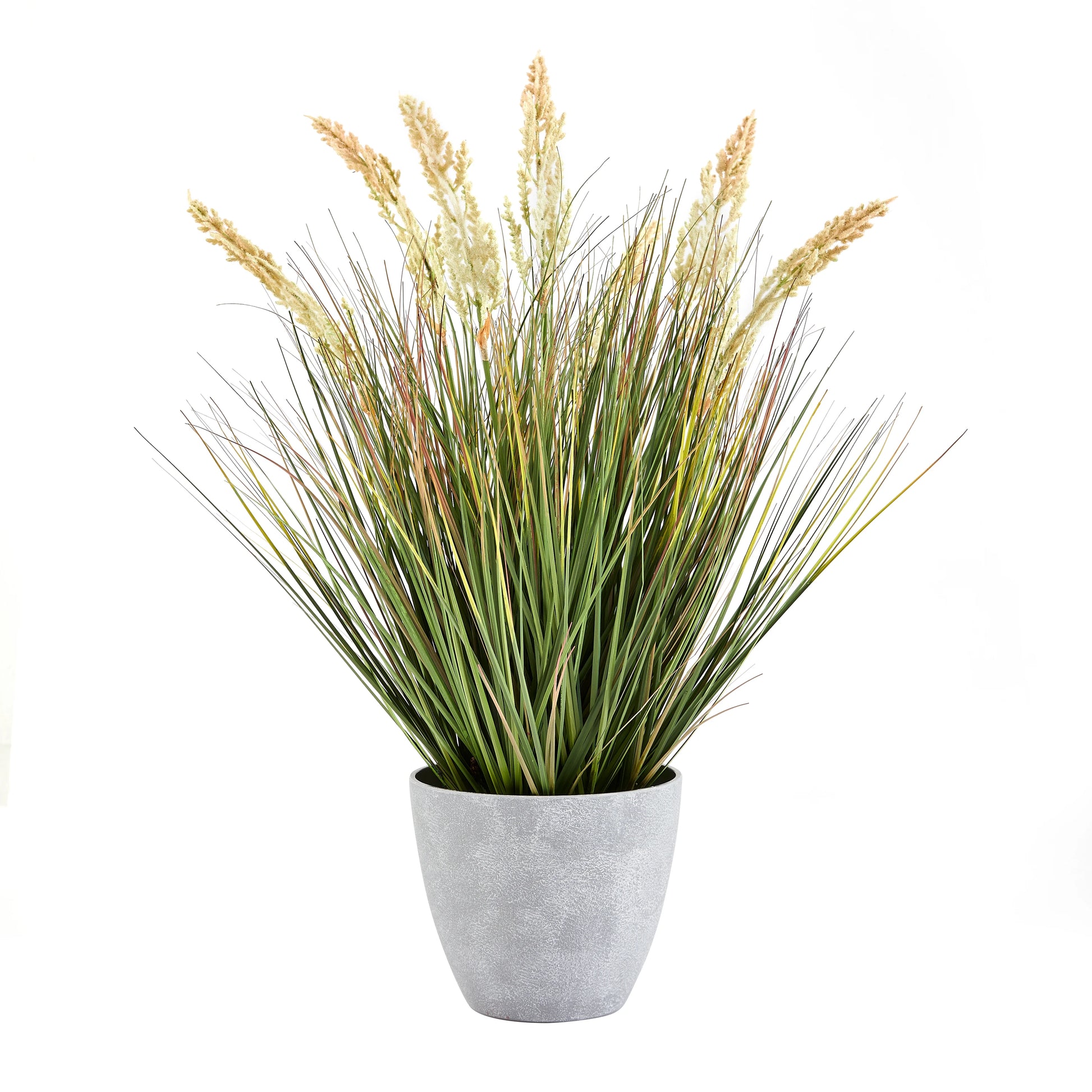Künstliches Gras - Isoldeus, 61 cm, Kunstpflanze von aplanta, mit Fruchtstamm, in Grün, für drinnen
