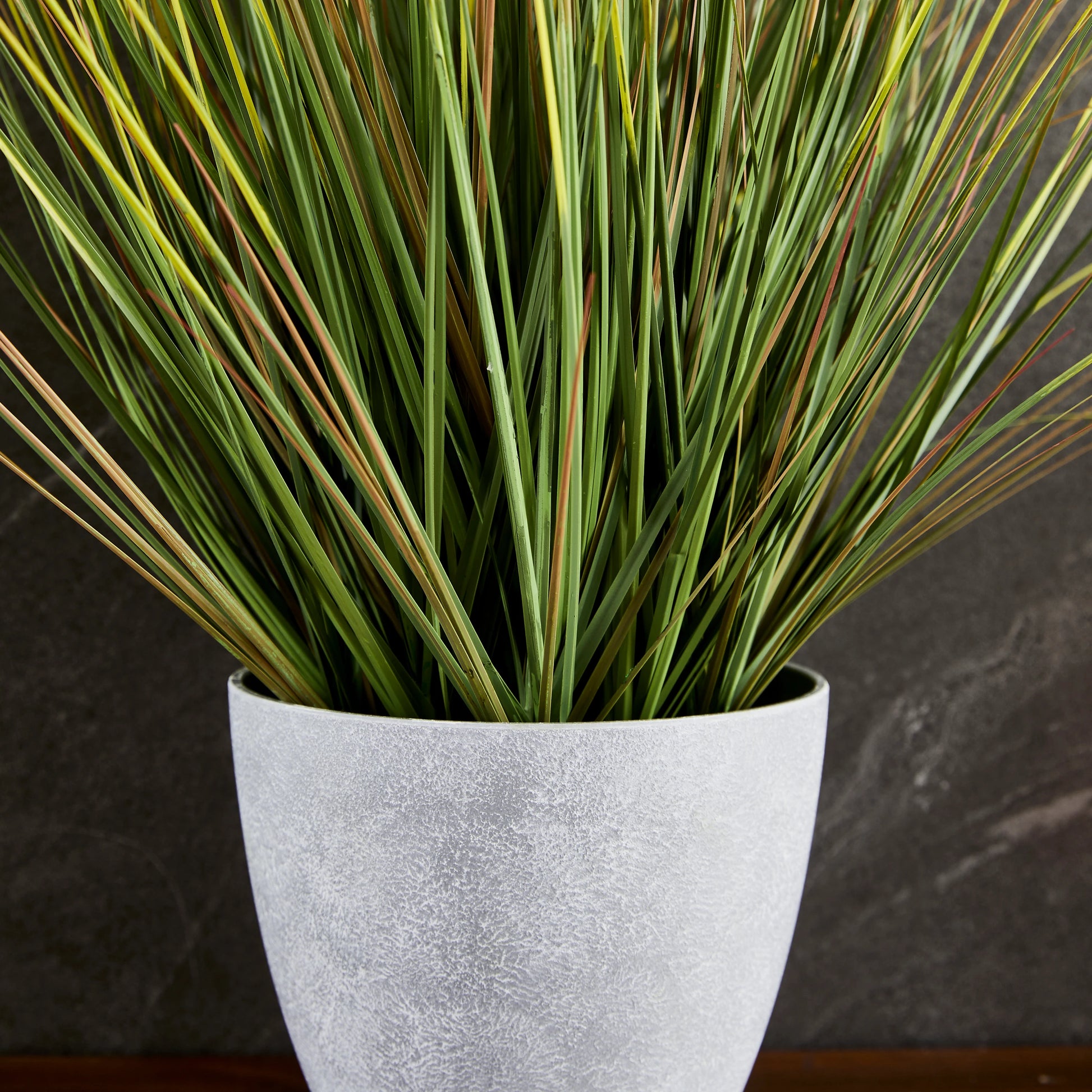 Künstliches Gras - Isoldeus, 61 cm, Kunstpflanze von aplanta, mit Fruchtstamm, in Grün, für drinnen