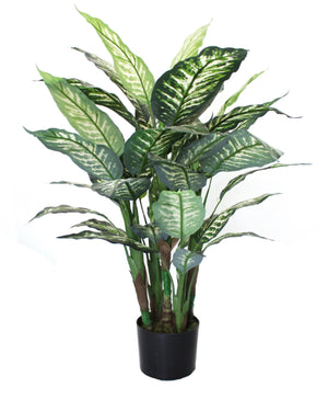 Künstliche Dieffenbachia - Calienne, 70 cm, Kunstpflanze von aplanta, in Natur, für drinnen