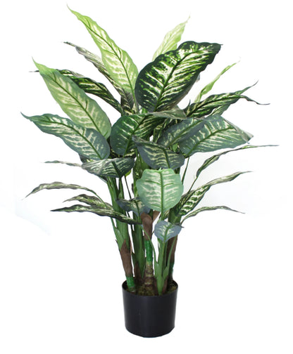 Künstliche Dieffenbachia - Calienne, 70 cm, Kunstpflanze von aplanta, in Natur, für drinnen