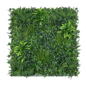 Künstliche Grüne Pflanzenwand  B1 - Qintus I 100x100 cm