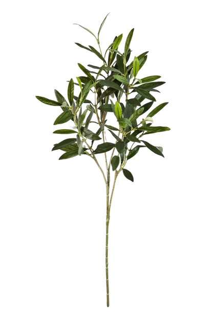 Künstlicher Olivenbaum-Zweig - Gero, 50 cm, Kunstpflanze von aplanta, Steckpflanze, in Natur, für drinnen