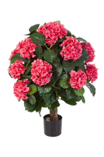Künstliche Hortensie - Nils, 62 cm, Kunstpflanze von aplanta, in Rot, für drinnen