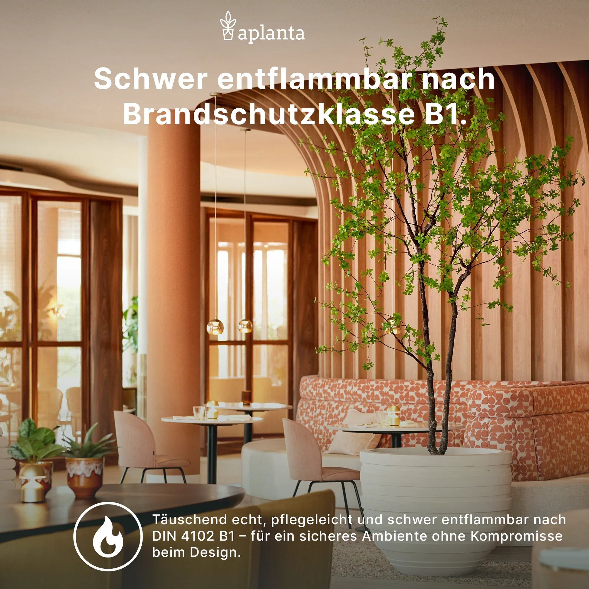 Künstliche Strelitzia - Zita, 240 cm, Kunstbaum von aplanta, feuerhemmend, B1-zertifiziert, in Grün, für drinnen