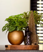 Pflanzgefäß Kugel Retro gold I 18x15 cm