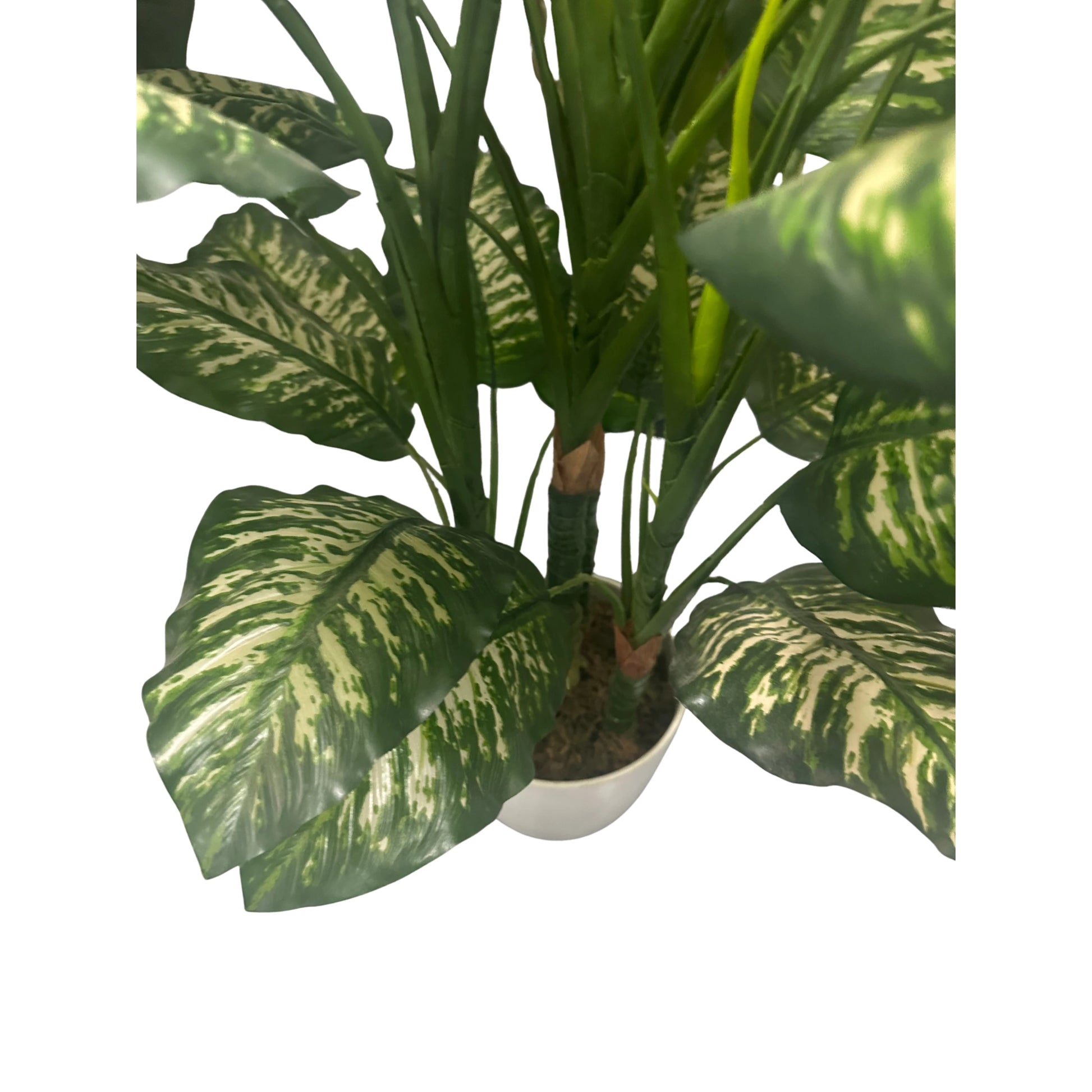 Künstliche Dieffenbachia - Mirella, 90 cm, Kunstpflanze von aplanta, in Grün, für drinnen