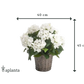 Künstliche Hortensie - Lenny, 45 cm, Kunstblume von aplanta, inkl. Dekotopf, in Natur, für drinnen