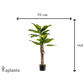 Künstlicher Bananenbaum - Maliora, 140 cm, Kunstpflanze von aplanta, UV-beständig, inkl. Startertopf, in Natur, für drinnen