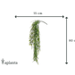 Künstlicher Hänge-Bambus - Luisa, 80 cm, Kunstpflanze von aplanta, UV-beständig, Steckpflanze, in Natur, für draußen