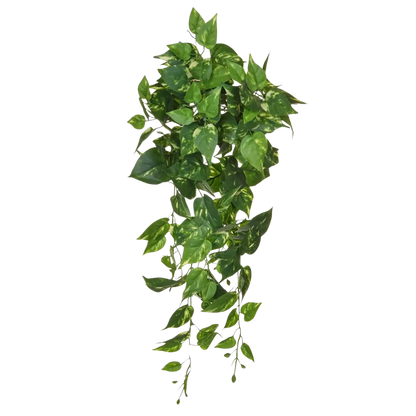 Künstlicher Pothos - Walter, 80 cm, Kunstpflanze von aplanta, feuerhemmend, B1-zertifiziert, Steckpflanze, in Grün