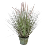 Künstliches Gras - Kurt, 58 cm, Kunstpflanze von aplanta, feuerhemmend, B1-zertifiziert, in Pink, für drinnen