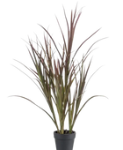 Hochwertiges Kunstgras auf transparentem Hintergrund mit echt wirkenden Kunstblättern in natürlicher Anordnung. Künstliches Gras - Matilda hat die Farbe Natur und ist 90 cm hoch. | aplanta Kunstpflanzen