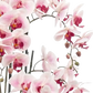 Künstliche Orchidee - Leo | 100 cm auf transparentem Hintergrund, als Ausschnitt fotografiert, damit die Details der Kunstpflanze bzw. des Kunstbaums noch deutlicher zu erkennen sind.