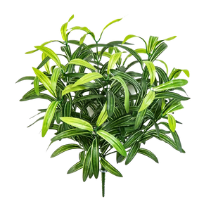 Künstliche Grünlilie - Belinay auf transparentem Hintergrund mit echt wirkenden Kunstblättern in natürlicher Anordnung. Künstliche Grünlilie - Belinay hat die Farbe Natur und ist 40 cm hoch. | aplanta Kunstpflanzen
