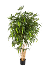 Künstlicher Bambus - Maxim auf transparentem Hintergrund mit echt wirkenden Kunstblättern. Diese Kunstpflanze gehört zur Gattung/Familie der "Bambuse" bzw. "Kunst-Bambuse".